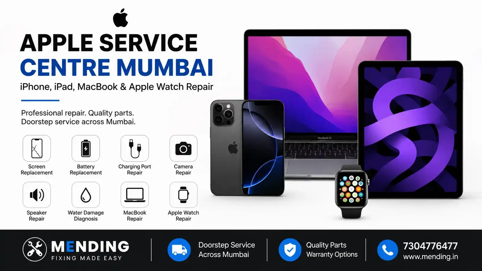 Apple Service Centre Mumbai – iPhone, iPad, MacBook & Apple Watch Repair