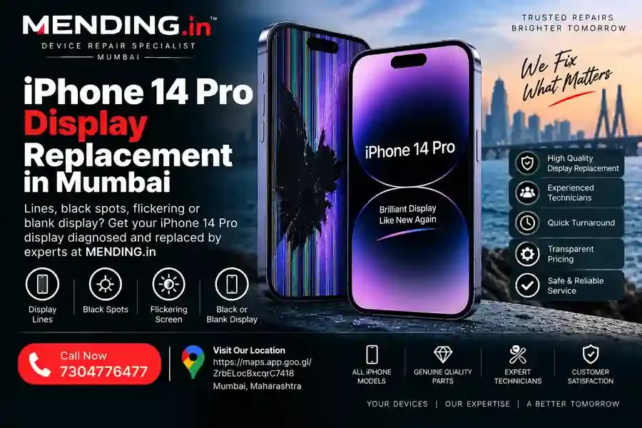 iPhone 14 Pro Display Replacement Mumbai | MENDING.in