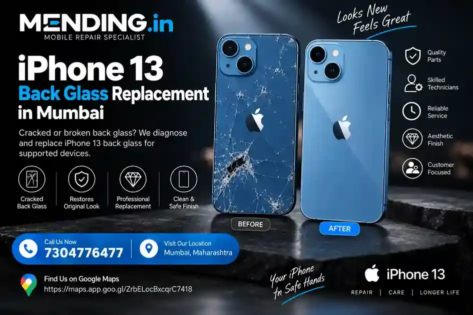 iPhone 13 Back Glass Replacement in Mumbai | MENDING.in