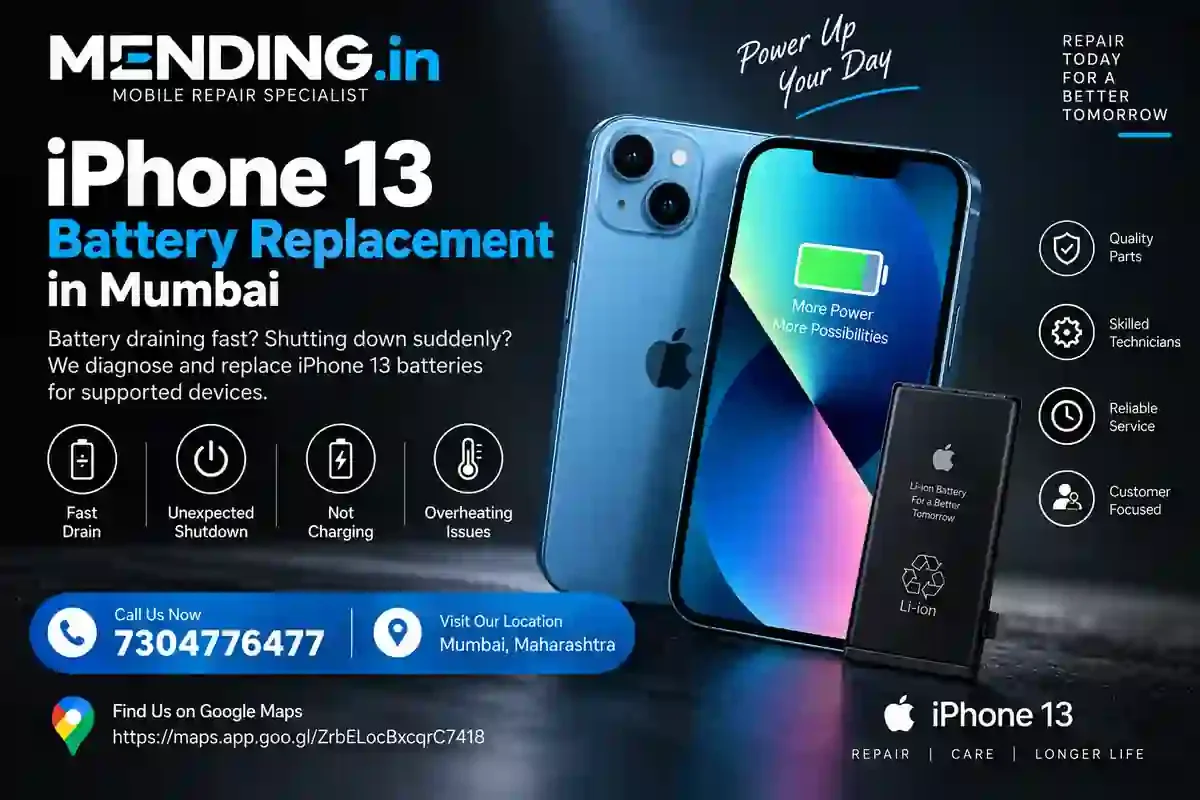 iPhone 13 Battery Replacement in Mumbai | MENDING.in