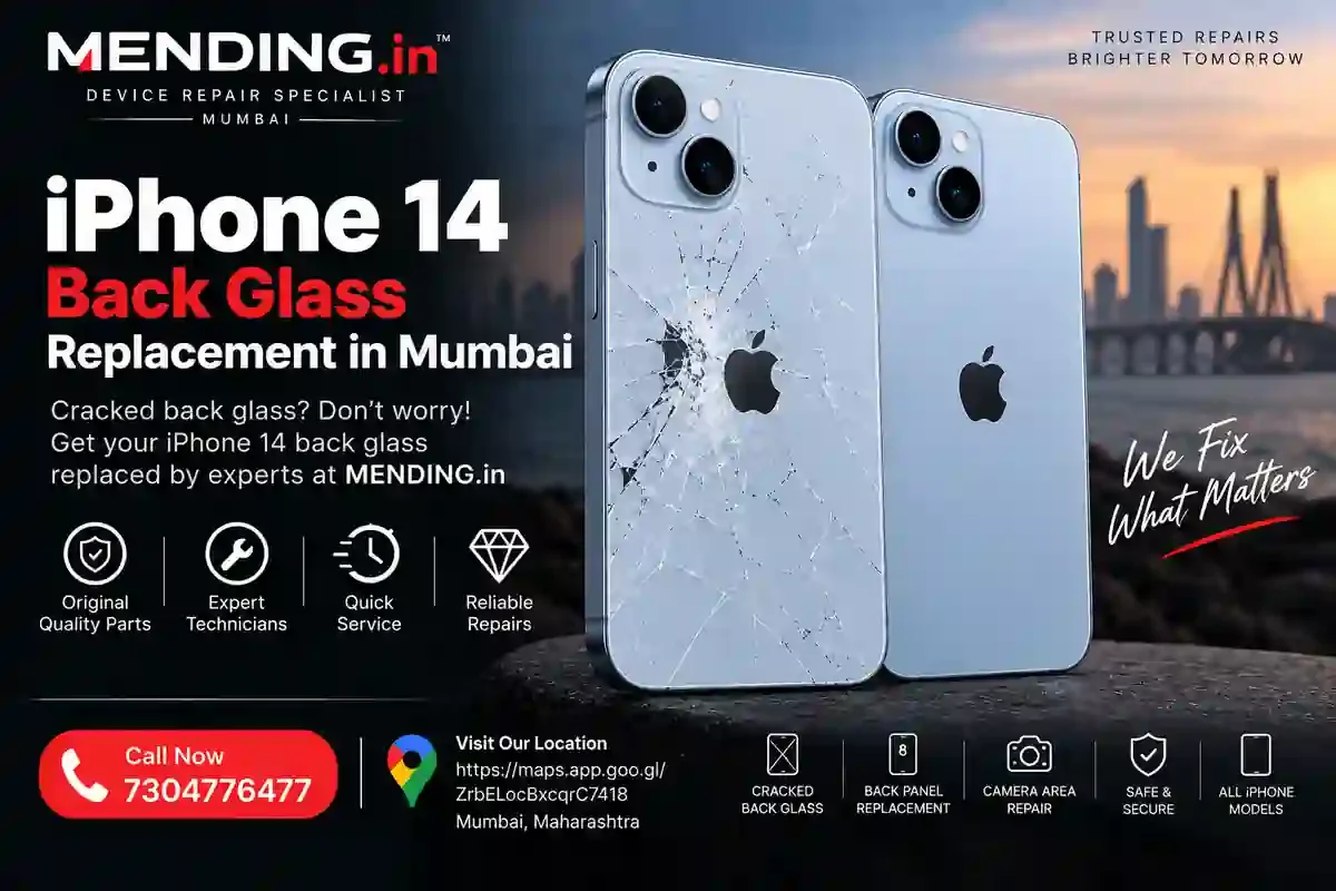 iPhone 14 Back Glass Replacement Mumbai | MENDING.in
