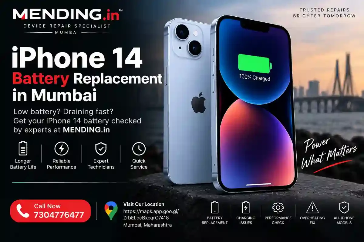 iPhone 14 Battery Replacement Mumbai | MENDING.in