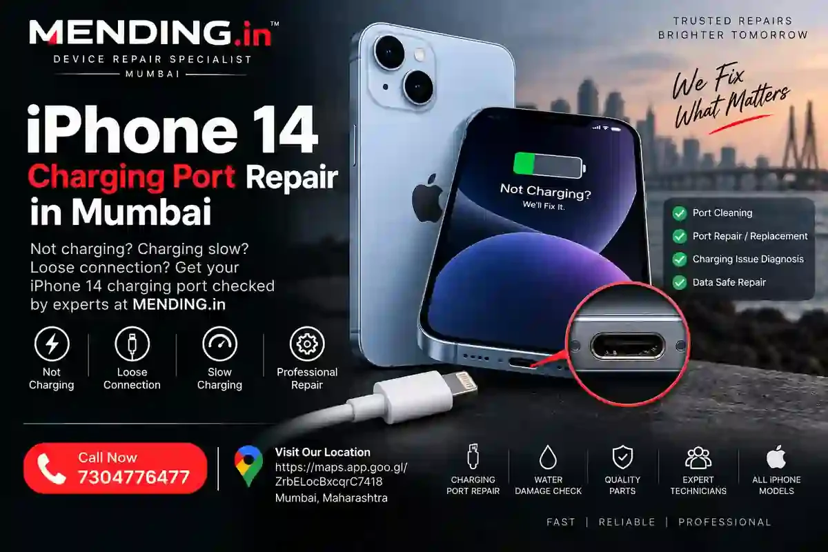 iPhone 14 Charging Port Repair Mumbai | MENDING.in