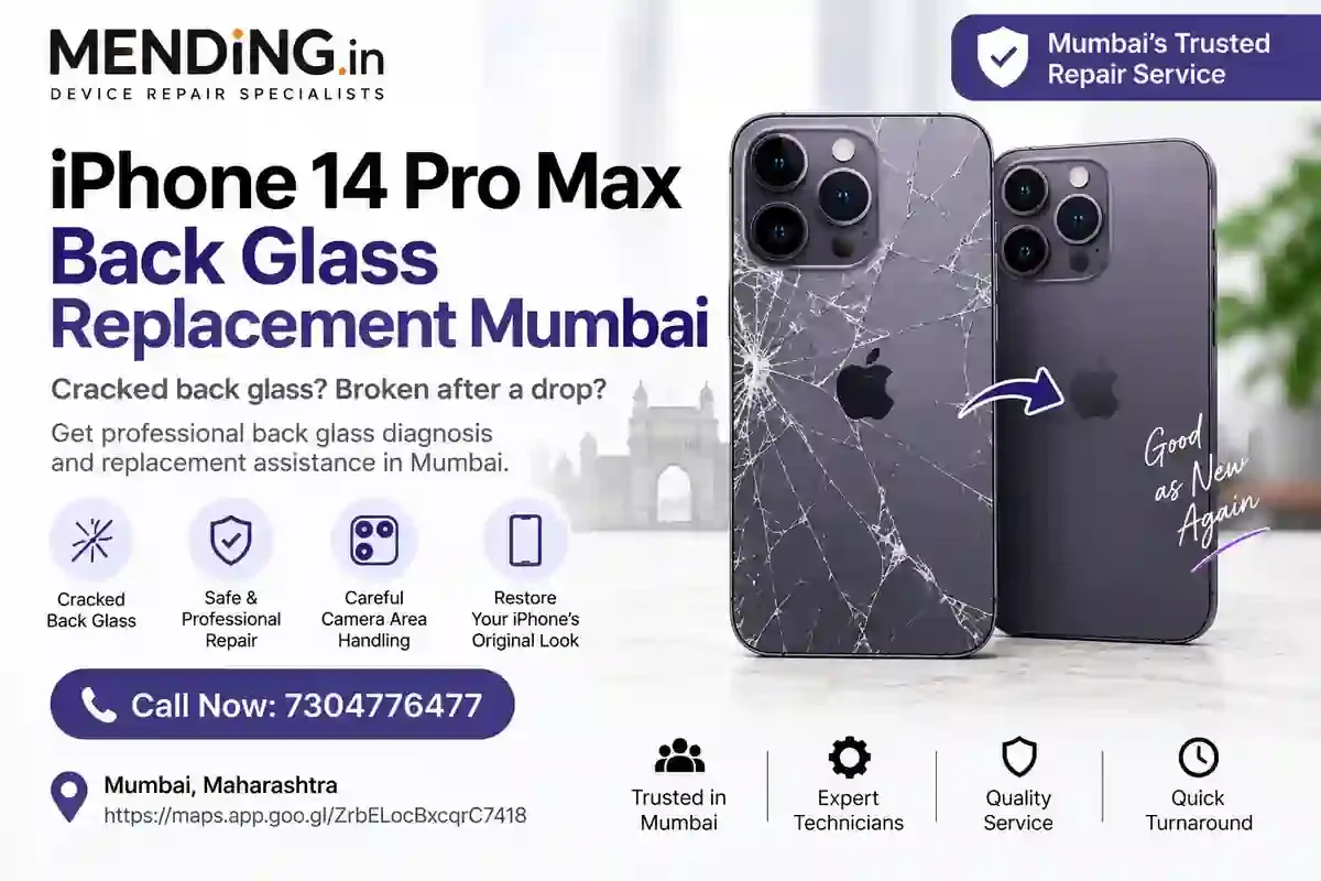 iPhone 14 Pro Max Back Glass Replacement Mumbai | MENDING.in