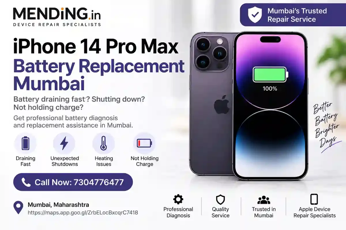iPhone 14 Pro Max Battery Replacement Mumbai | MENDING.in