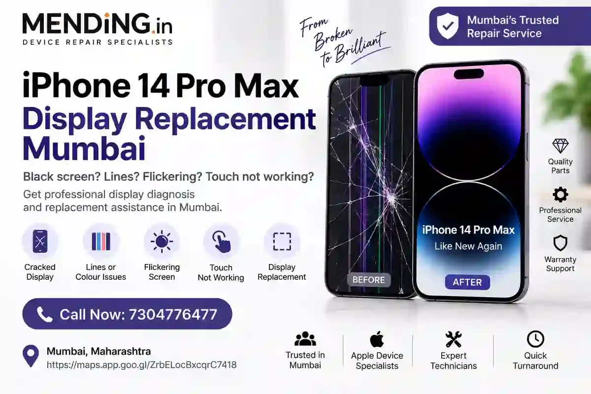 iPhone 14 Pro Max Display Replacement Mumbai | MENDING.in