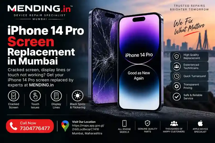 iPhone 14 Pro Screen Replacement Mumbai | MENDING.in