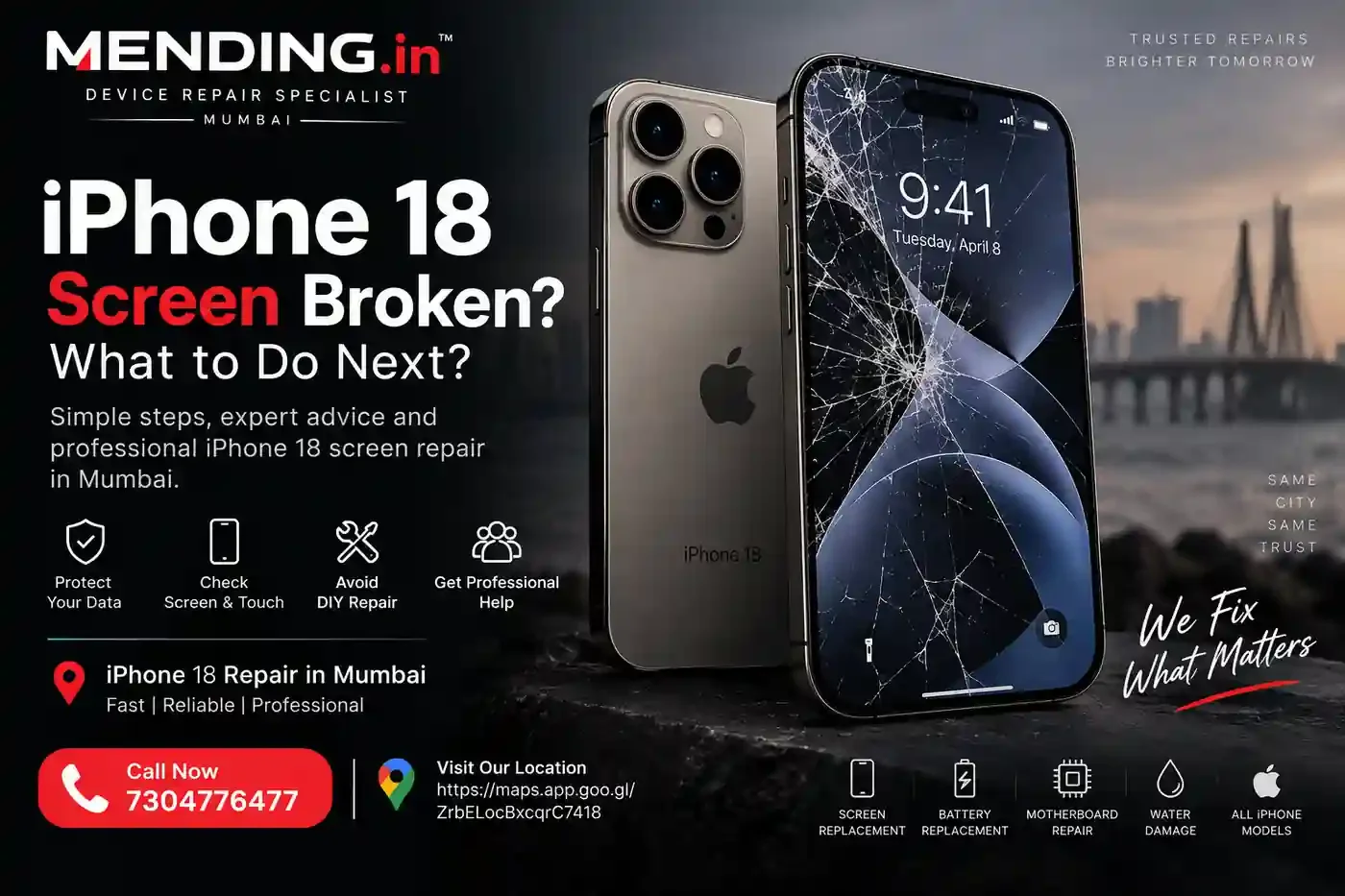iPhone 18 Screen Broken? What to Do When It Launches | MENDING.in