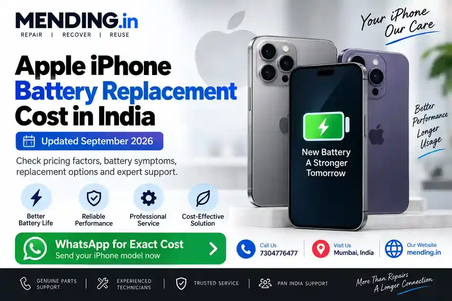 Apple iPhone Battery Replacement Cost in India – Updated September 2026