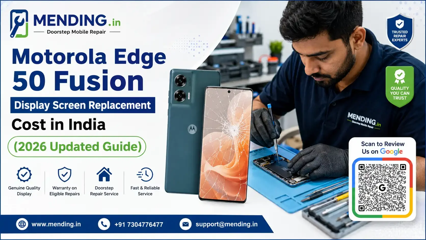 Motorola Edge 50 Fusion Display Screen Replacement Cost in India (2026 Updated Guide)