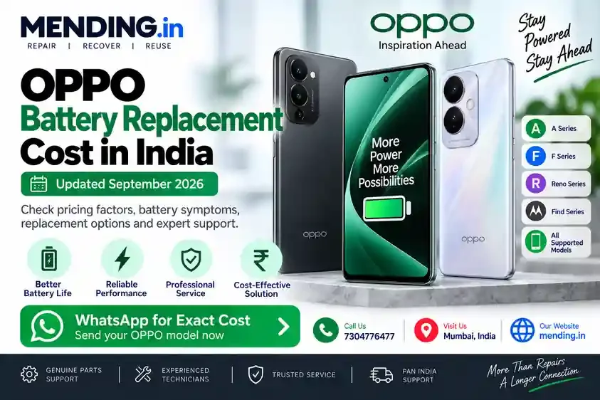 OPPO Battery Replacement Cost in India – Updated September 2026