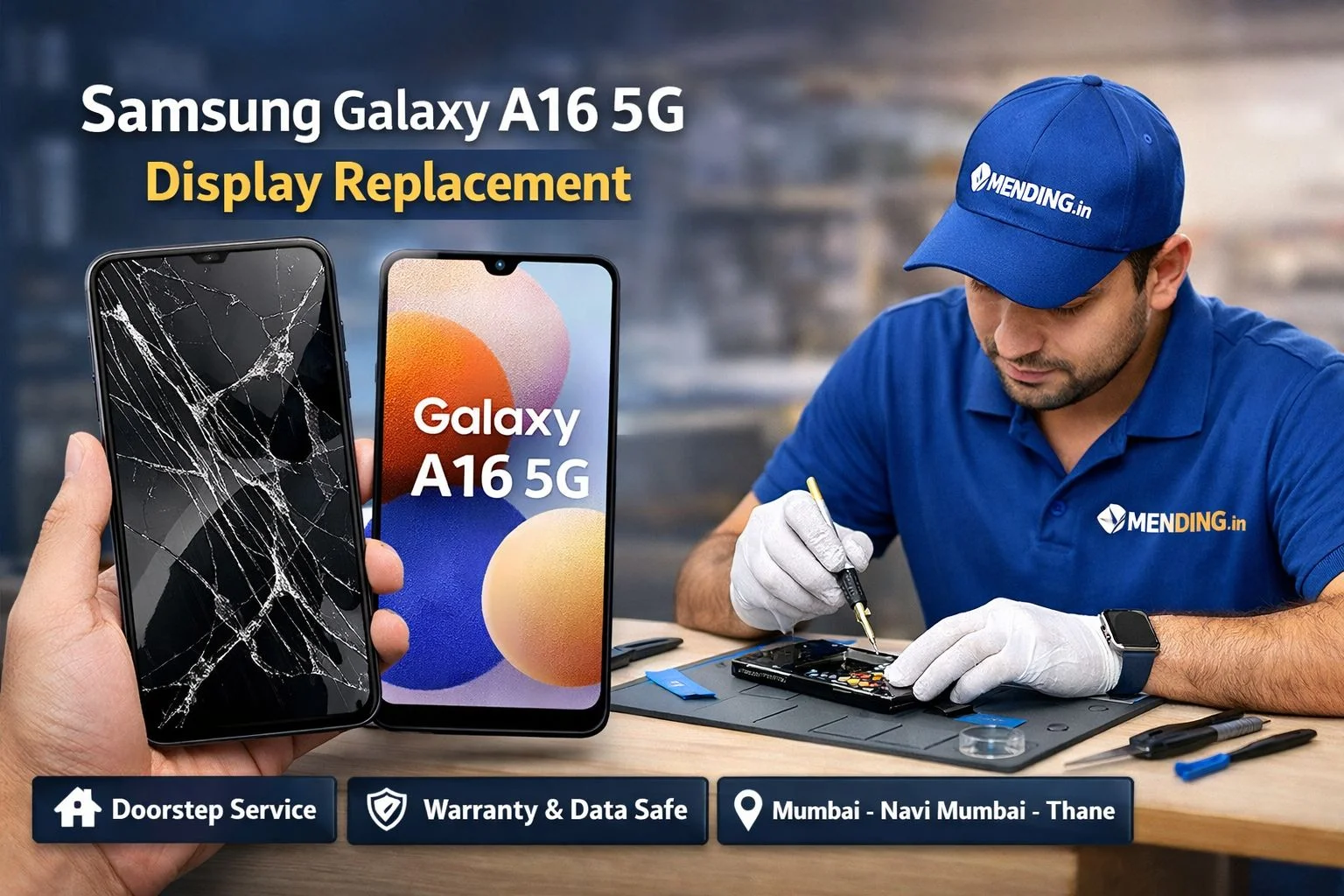 Samsung Galaxy A16 5G Display Replacement Cost in India – Doorstep Repair