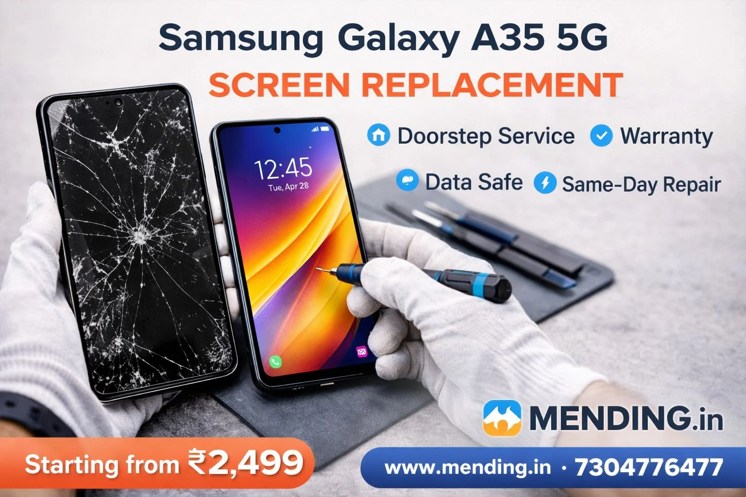 Samsung Galaxy A35 5G Screen Replacement Cost in India