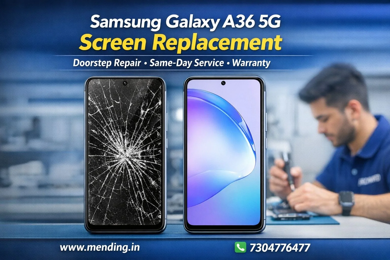 Samsung Galaxy A36 5G Screen Replacement Cost in India & Worldwide – Doorstep Repair