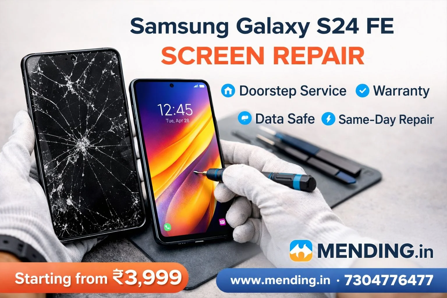 Samsung Galaxy S24 FE Screen Replacement Cost in India
