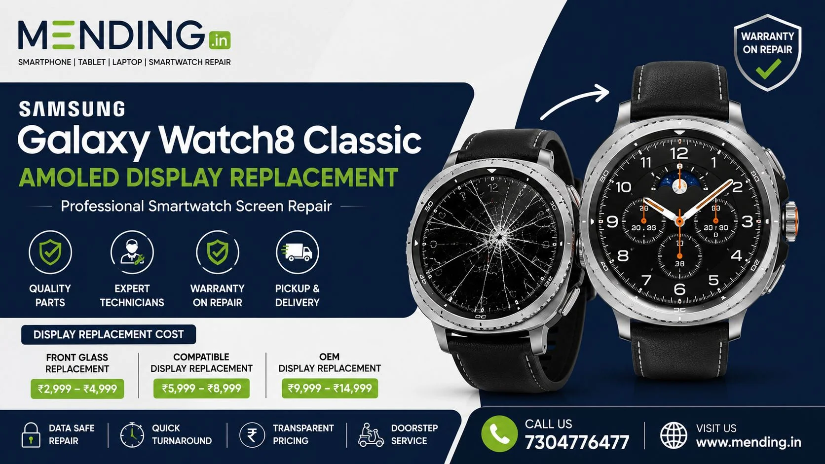 Samsung Galaxy Watch8 Classic Display Replacement Cost | Screen Repair Near Me