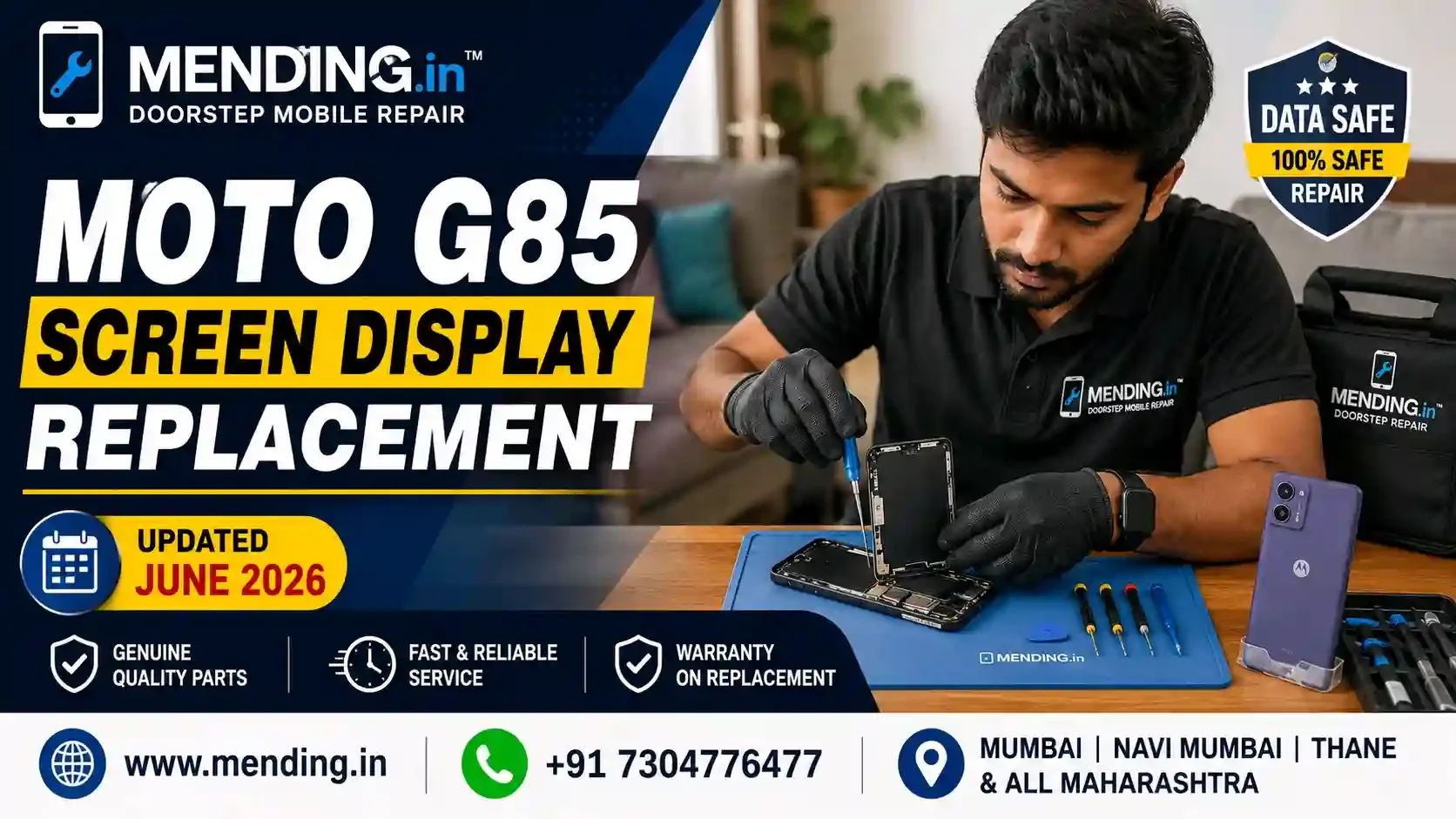 Moto G85 Screen Display Replacement Cost in India (Updated June 2026)